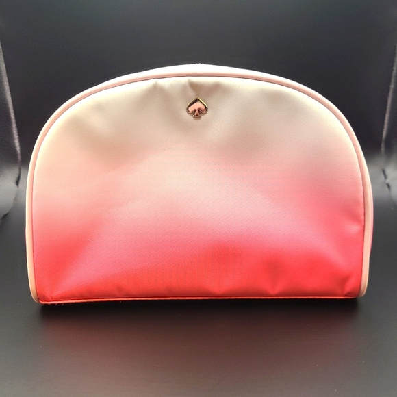KATE SPADE JAE DEGRADE MEDIUM DOME COSMETIC BAG RADIANT PINK - Picture 1 of 4